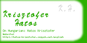 krisztofer hatos business card